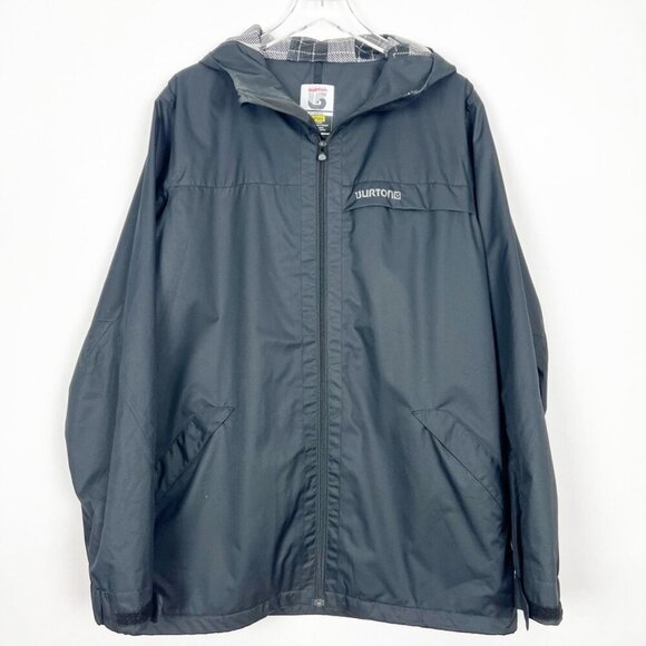 Burton Other - Burton DryRide Hooded Lightweight Jacket Black w/Plaid Lining. Men's Size XL